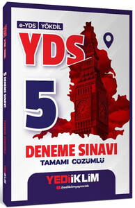 Yediiklim Yayınları 2025 E-YDS YÖKDİL YDS Tamamı Çözümlü 5 Deneme Sınavı