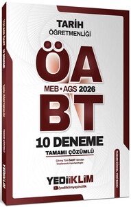 Yediiklim Yayınları 2026 MEB AGS ÖABT Tarih Öğretmenliği Tamamı Çözümlü 10 Deneme Sınavı