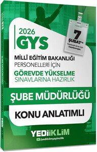 Yediiklim Yayınları 2026 MEB GYS Şube Müdürlüğü Konu Anlatımı