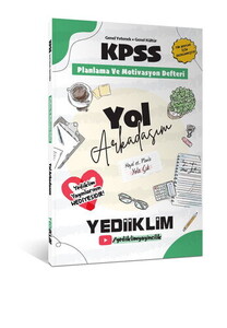 Yediiklim Yayınları Hediye KPSS GK-GY Yol Arkadaşım Planlama ve Motivasyon Defteri(SEPETTE 20 ADET İLE SINIRLIDIR)