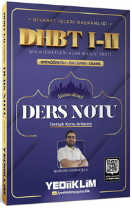Yediiklim Yayınları Diyanet İşleri Başkanlığı DHBT I-II Ortaöğretim - Ön Lisans - Lisans Ders Notu  