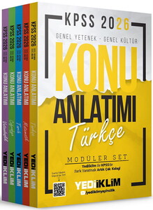 Yediiklim Yayınları 2026 KPSS Genel Yetenek - Genel Kültür Konu Anlatımı Modüler Set ( 5 Kitap)