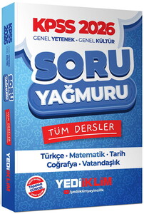 Yediiklim Yayınları 2026 KPSS Genel Yetenek Genel Kültür Tüm Dersler Soru Yağmuru