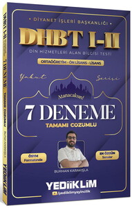Yediiklim Yayınları Diyanet İşleri Başkanlığı DHBT I-II Ortaöğretim - Önlisans - Lisans Tamamı Çözümlü 7 Deneme   