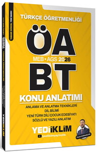 Yediiklim Yayınları 2026 MEB AGS ÖABT Türkçe Öğretmenliği Anlama ve Anlatma Teknikleri Dil Bilimi Yeni Türk Dili Çocuk Edebiyatı