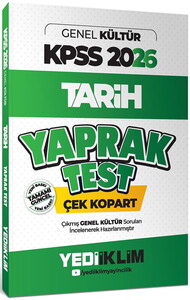 Yediiklim Yayınları 2026 KPSS-AGS Genel Kültür Tarih Çek Kopart Yaprak Test