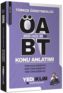 Yediiklim Yayınları 2026 MEB AGS ÖABT Türkçe Öğretmenliği Türk Halk Edebiyatı Eski Türk Edebiyatı Yeni Türk Edebiyatı Konu Anlat