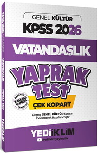 Yediiklim Yayınları 2026 KPSS Genel Kültür Vatandaşlık Çek Kopart Yaprak Test