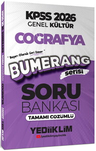 Yediiklim Yayınları 2026 KPSS Genel Kültür Bumerang Coğrafya Tamamı Çözümlü Soru Bankası