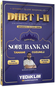 Yediiklim Yayınları Diyanet İşleri Başkanlığı DHBT I-II Ortaöğretim - Ön Lisans - Lisans Tamamı Çözümlü Soru Bankası