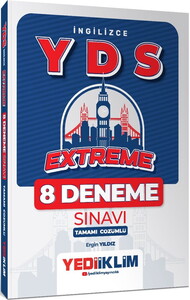 Yediiklim Yayınları YDS İngilizce Extreme Tamamı Çözümlü 8 Deneme Sınavı
