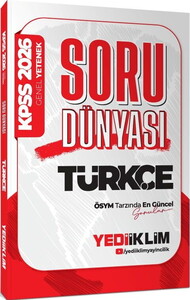 Yediiklim Yayınları 2026 Genel Yetenek Türkçe Soru Dünyası