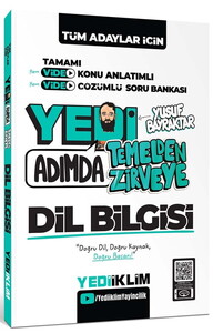 Yediiklim Yayınları Tüm Adaylar İçin Yedi Adımda Temelden Zirveye Dil Bilgisi Video Konu Anlatımlı Video Çözümlü Soru Bankası